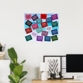 20 Volleyball Citaten in Kleur Poster (Thuiskantoor)