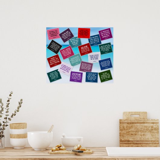 20 Volleyball Citaten in Kleur Poster (Keuken)