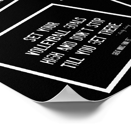 20 Volleybaloffertes in zwart-wit Poster (Hoek)