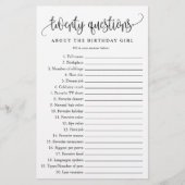 20 Vragen Kaart voor zwart/witpapier (Voorkant)