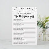 20 Vragen over de Birthday Girl Birthday game (Staand voorkant)