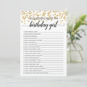 20 Vragen over de Birthday Girl Kaart (Staand voorkant)