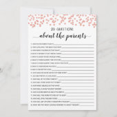 20 Vragen over de Ouders Baby shower Kaart (Voorkant)