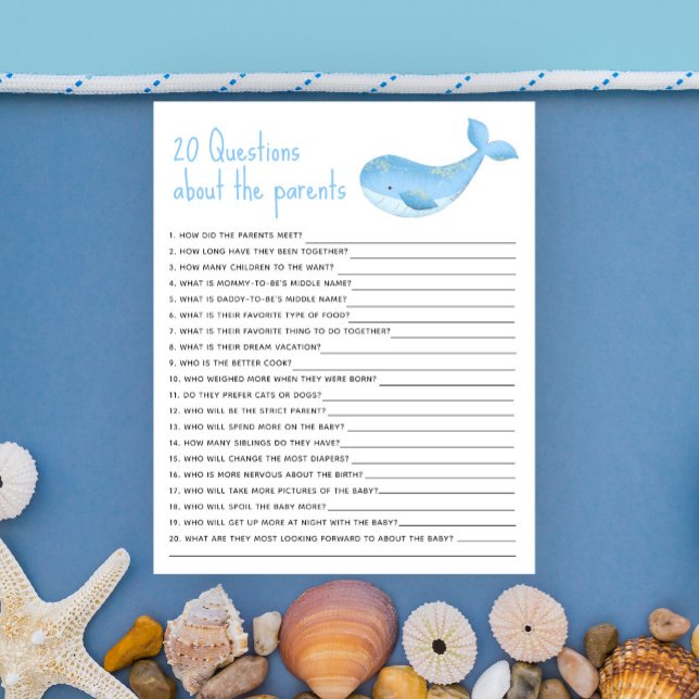 20 vragen over de ouders baby shower spel (Creator heeft geüpload)