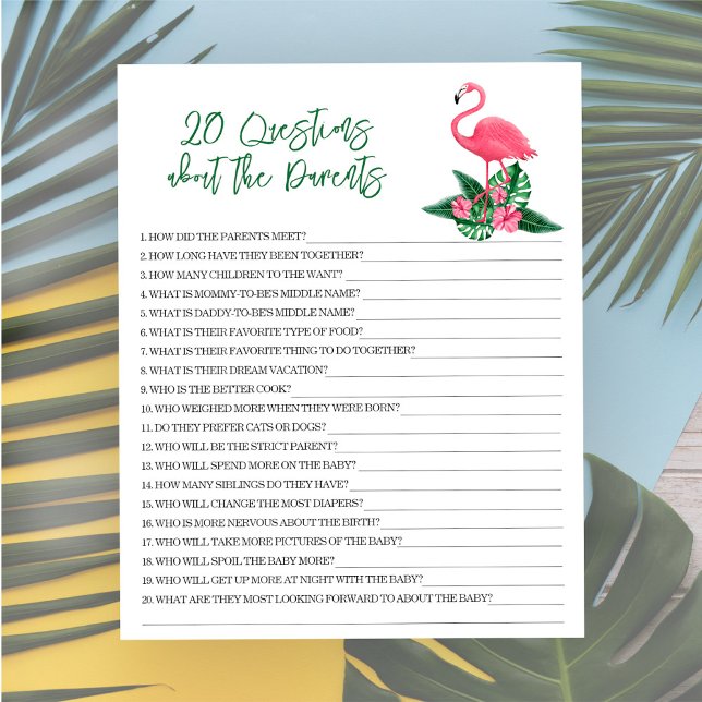 20 Vragen over de Ouders - baby shower spel (Creator heeft geüpload)