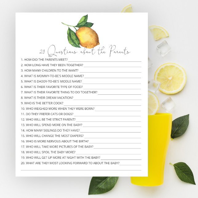 20 vragen over de ouders baby shower spel (Creator heeft geüpload)
