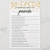 20 Vragen over de Ouders Baby Shower spel (Voorkant)