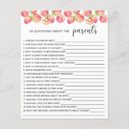 20 Vragen over de wedstrijd Parents baby shower