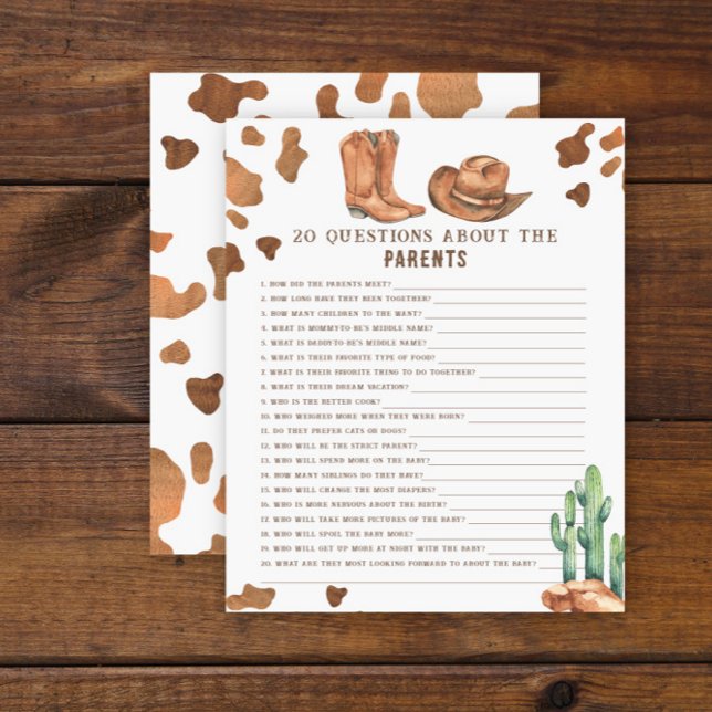 20 Vragen over de wedstrijd Parents baby shower (Creator heeft geüpload)