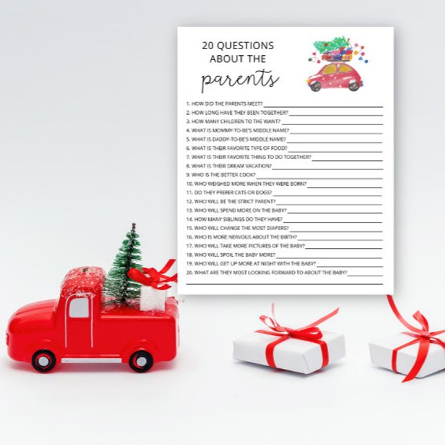 20 Vragen over de wedstrijd Parents baby shower (Creator heeft geüpload)