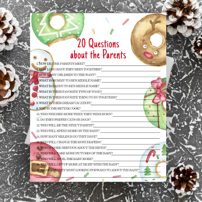 20 Vragen over de wedstrijd Parents baby shower (Creator heeft geüpload)