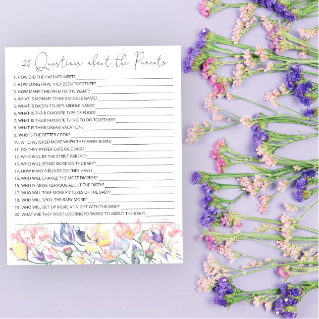 20 Vragen over de wedstrijd Parents baby shower (Creator heeft geüpload)