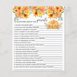 20 Vragen over de wedstrijd Parents baby shower