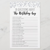 20 Vragen over het 'Birthday Boy Editable Game' (Voorkant)