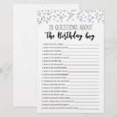 20 Vragen over het 'Birthday Boy Editable Game' (Voorkant / Achterkant)