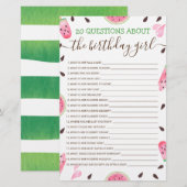 20 Vragen over het 'goudmeisje' Editable game (Voorkant / Achterkant)