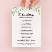 20 Vragen over het spel Bride Vrijgezellenfeest Kaart