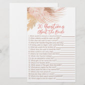 20 Vragen over het spel van het Bride Vrijgezellen Briefpapier (Voorkant / Achterkant)