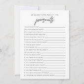 20 Vragen over Ouders Baby shower spel Kaart (Voorkant)