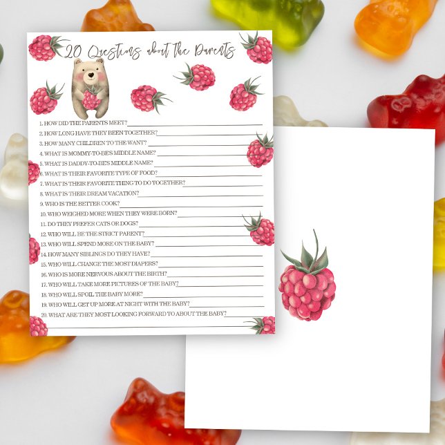 20 Vragen over Parents - beer baby shower spel (Creator heeft geüpload)