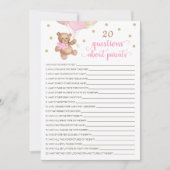 20 Vragen over Parents Teddy Bear Kaart (Voorkant)