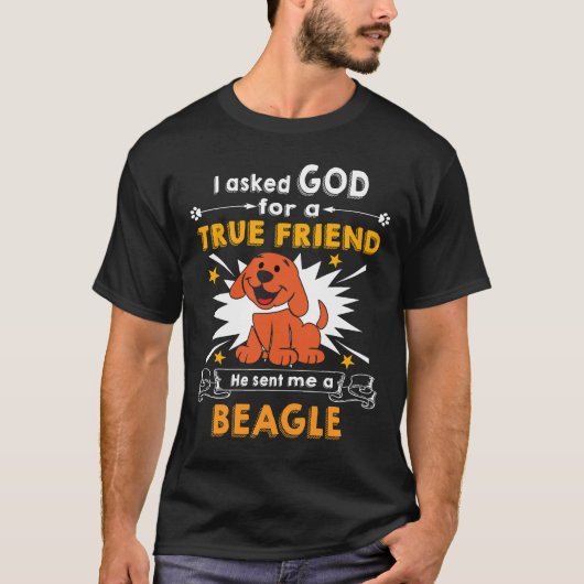 20 vroeg God ware vriend een Beagle T-shirt (Voorkant)