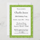 20 - Willekeurig Nummerpatroon Groen/Wit 20e gebeu Kaart (Voorkant)