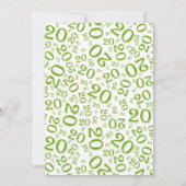 20 - Willekeurig Nummerpatroon Groen/Wit 20e gebeu Kaart (Achterkant)