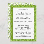 20 - Willekeurig Nummerpatroon Groen/Wit 20e gebeu Kaart (Voorkant / Achterkant)