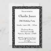 20 - Willekeurig Nummerpatroon Zwart/Wit 20e gebeu Kaart (Voorkant)