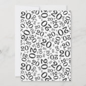 20 - Willekeurig Nummerpatroon Zwart/Wit 20e gebeu Kaart (Achterkant)