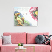 20"x16"x1.5"Uitgerekt Canvas "Creatie van T-Rex" (Insitu (Woonkamer))