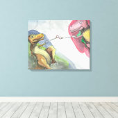20"x16"x1.5"Uitgerekt Canvas "Creatie van T-Rex" (Insitu (Houten vloer))