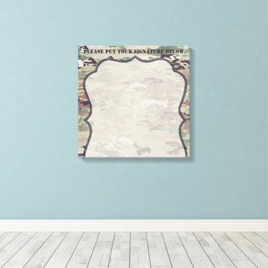 20 "x20" Handtekening Canvas Leger OCP Camo Unifor (Insitu (Houten vloer))