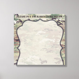 20 "x20" Handtekening Canvas Leger OCP Camo Unifor Afdruk