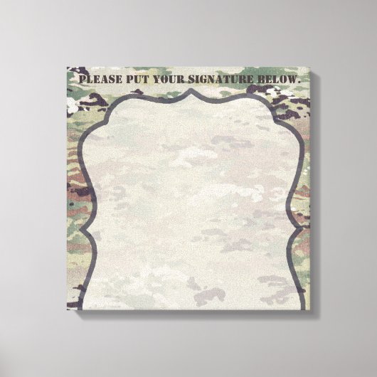 20 "x20" Handtekening Canvas Leger OCP Camo Unifor Afdruk (Voorkant)