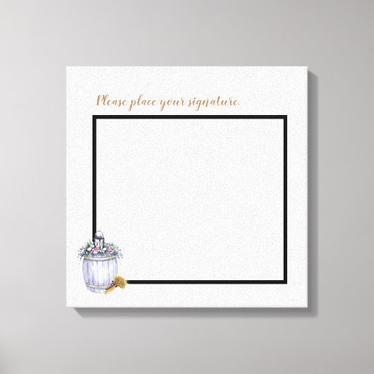 20 "x20" Handtekening Canvas Zomer Land Wedding Ru (Voorkant)