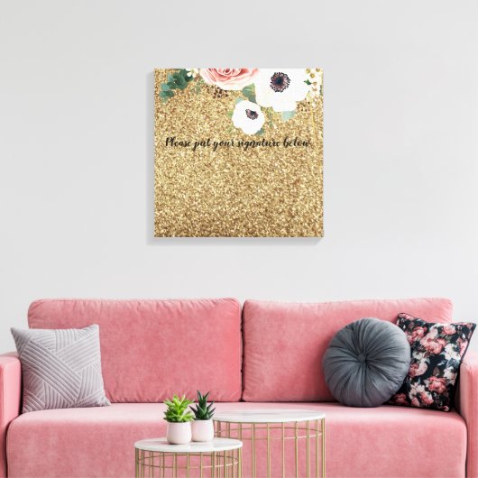 20 x20 inch Handtekening Canvas Geometric Garden R (Insitu (Woonkamer))