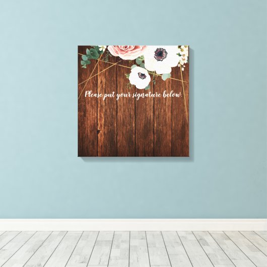 20 x20 inch Handtekening Canvas Geometric Garden R (Insitu (Houten vloer))