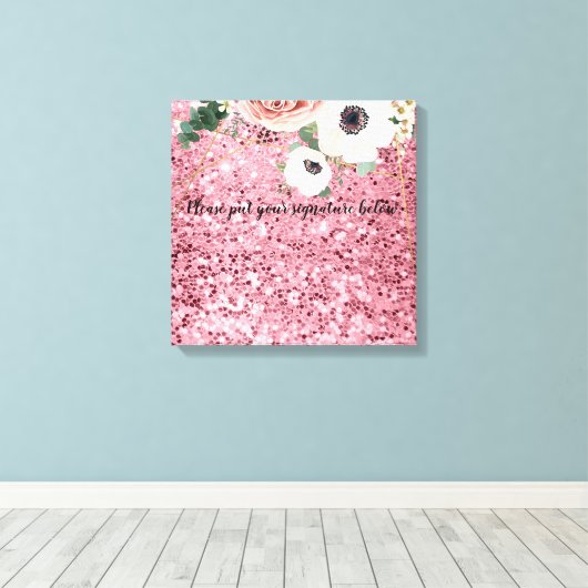 20 x20 inch Handtekening Canvas Geometric Garden R (Insitu (Houten vloer))