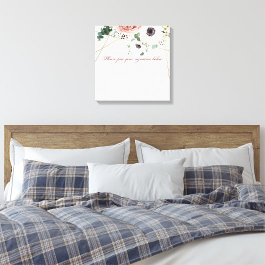 20 x20 inch Handtekening Canvas Geometric Garden R (Insitu (Slaapkamer))