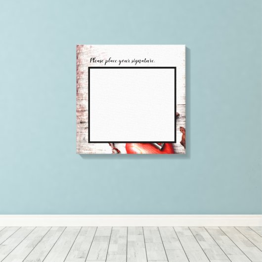 20 x20-inch Handtekening Canvas landsleutel voor m (Insitu (Houten vloer))