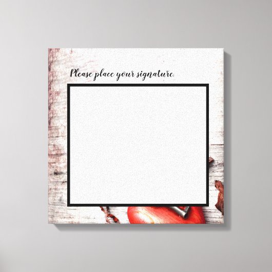 20 x20-inch Handtekening Canvas landsleutel voor m (Voorkant)