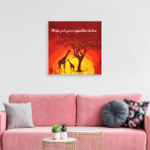 20 "x20" Signature Canvas African Safari Giraffe S (Insitu (Woonkamer))