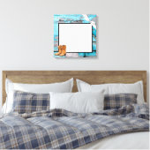 20 "x20" Signature Canvas Blauwe Houten Schuur Deu (Insitu (Slaapkamer))