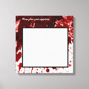 20 "x20" Signature Canvas Bloed Splatter Vampire G