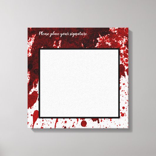 20 "x20" Signature Canvas Bloed Splatter Vampire G (Voorkant)
