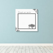 20 "x20" Signature Canvas Boho Buffalo Tribal Patt Afdruk (Insitu (Houten vloer))
