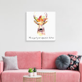 20 "x20" Signature Canvas boho hert Buck Head Brow (Insitu (Woonkamer))