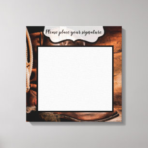20 "x20" Signature Canvas Cowboy laarzen Schuur Ho Afdruk